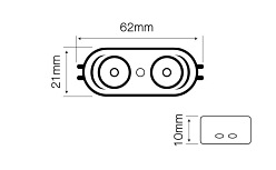 Moduł OPTO LED line SMD2835 12V 2W 6000-6500K 170° 