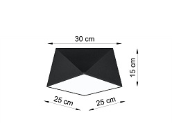 Plafon geometryczny HEXA 25 1xE27 czarny