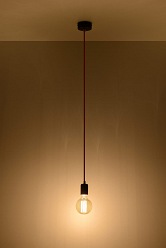 Lampa wisząca żarówka EDISON 1xE27 Czarna