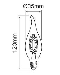 Żarówka LED filament maly gwint