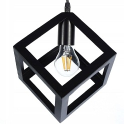 Lampa wisząca Malmo Loft 3xE27 prosta czarna