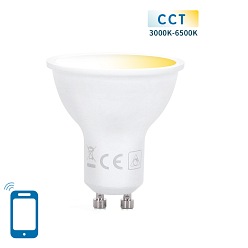 Żarówka LED GU10 SMART Wi-FI CCT 5W 3000K-6500K