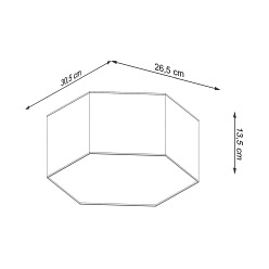 Plafon sześcian SUNDE 13cm biały 2xE27