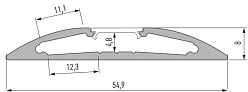Profil RETO Lumines - nawierzchniowy, srebrny anodowany - 2m