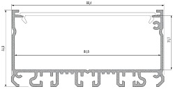 Profil LED szeroki Largo biały - 1m