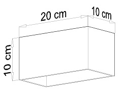 Halogen sufitowy podwójny QUAD MAXI 2xGU10 Szary