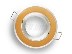 Oprawa ]sufitowa marki LED line, okrągła ruchoma - złota szczotkowana
