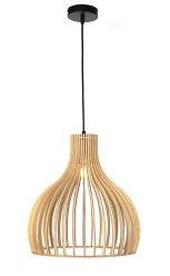 Lampa drewniana wisząca Egino 1xE27 35cm