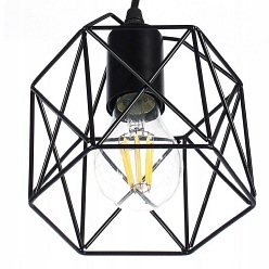 Lampa wisząca Zaffiro Loft Brylant 3xE27 prosta Czarna