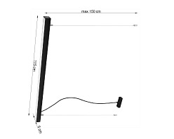 Lampa wisząca PINNE 117 czarna 4000K