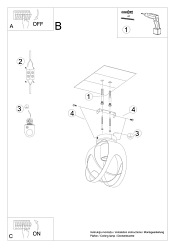 Lampa sufitowa TULOS biała 1xE27