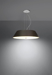 Lampa wisząca okrągła VEGA 60 cm 5xE27 czarna