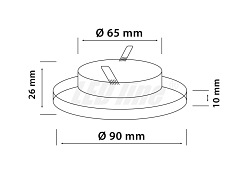 Oprawa sufitowa marki LED line - szklana, stała - czarna