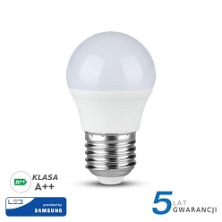 Żarówka LED V-TAC Samsung 4.5W E27 Kulka G45 VT-245 6400K 470lm 