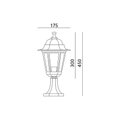 Lampa ogrodowa LO4104 Czarna