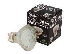 Żarówka LED line GU10 1W 230V czerwone światło 