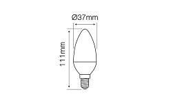 Żarówka LED line E14 230V 9W 992lm C37 2700K biała ciepła świeczka ściemnialna