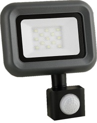 Halogen / naświetlacz LED 10W 850lm SMD IP65 szary z czujnikiem ruchu PIR - biała dzienna