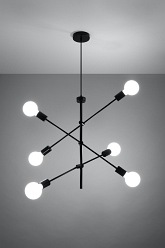 Lampa wisząca Loft CONCEPT 6xE27 czarna