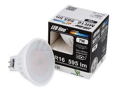 Żarówka LED MR16 GU5.3 7W 595lm 12V AC/DC marki LED line - biała ciepła