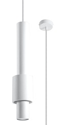 Lampa wisząca SHIRAZ podwójna tuba G9/GU10 biała