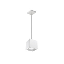 Lampa wisząca sześcian QUAD 1xGU10 Biała