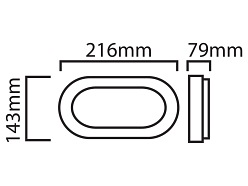 Oprawa kanałowa Ledom 6W 4000K 220-240V owal