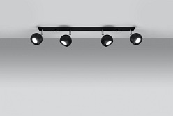 Lampa z okrągłymi reflektorami OCULARE 4xGU10 Czarna