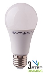 Żarówka LED E27 9W 230V 806lm ŚCIEMNIALNA  V-TAC - b. ciepła