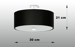 Lampa sufitowa SKALA okrągła 30 cm 3xE27 czarna
