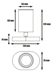 kinkiet led gu10 czarny