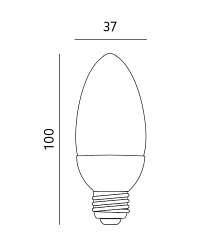 Żarówka LED swieczka E27 zimna