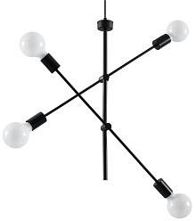 Lampa wisząca Loft CONCEPT 4xE27 czarna