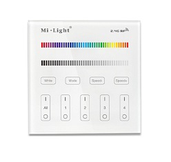 Mi-Light panel ścienny puszkowy RGB / RGBW 4-strefowy 2,4G