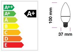 Żarówka E27 LED 5,5W 470lm typu świeczka V-TAC - biała ciepła