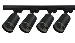 szynoprzewód 1,5m 4x reflektor led gu10 czarny