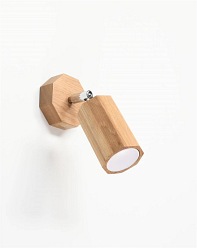Reflektor ścienny drewno 1xGU10 ZEKE dąb