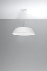 Lampa wisząca okrągła VEGA 60 cm 5xE27 biała