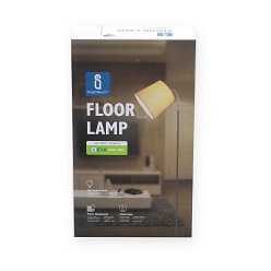 Metalowa lampa podłogowa srebrna 1xE14