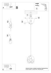 Lampa wisząca TULOS 1 biała 1xE27