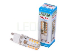 Żarówka LED G9 2,5W 300lm 230V silikon LEDOM biała ciepła