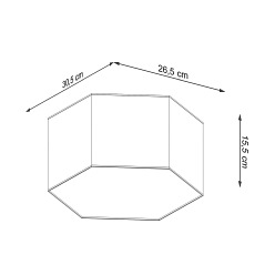 Plafon sześcian SUNDE 15cm biały 2xE27