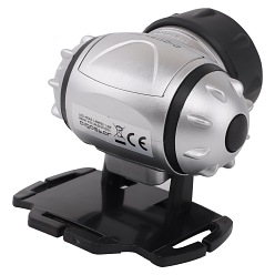 Lampa czołowa LED L01 srebrna 1,1W 60lm 6500K