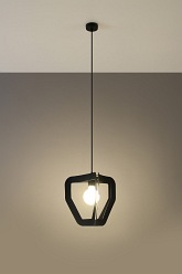Lampa wisząca industrialna TRES 1xE27 czarna