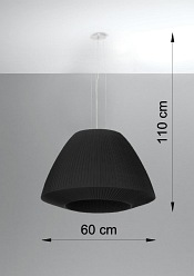 Nowoczesna lampa wisząca BELLA 60 3xE27 czarna