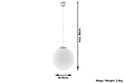 Lampa wisząca kula UGO 30cm 1xE27 CHROM
