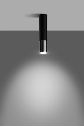Halogen natynkowy LOOPEZ 1xGU10 30 cm czarny/chrom