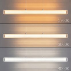 Lampa wisząca liniowa LED akrylowa 16W 3CCT 90cm chrom