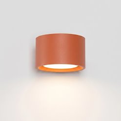 Kinkiet ścienny cylindryczny Modo 1xGx53 ochra czerwona