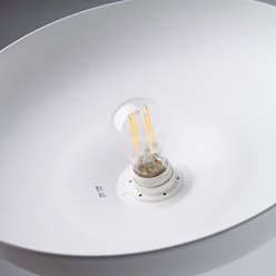 Lampa wisząca z okrągłym kloszem Gina 1xE27 biała